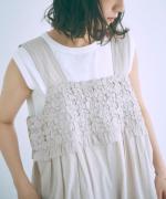 ハンドスモッキングコットンポプリン　サロペット